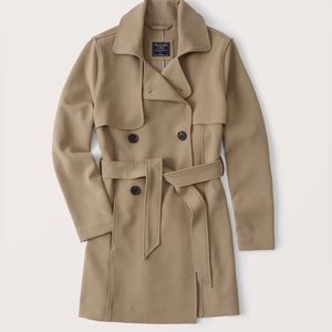 Abercrombie and Fitch Drapey Scuba Trench Coat